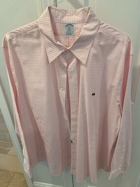 Brooks Brothers Pink Micro-Check Dress Shirt